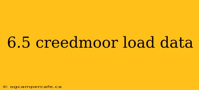 6.5 creedmoor load data