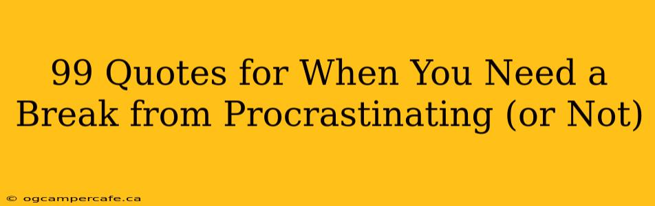 99 Quotes for When You Need a Break from Procrastinating (or Not)