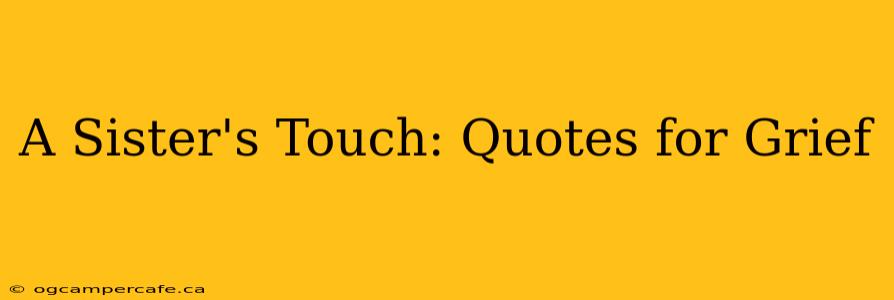 A Sister's Touch: Quotes for Grief