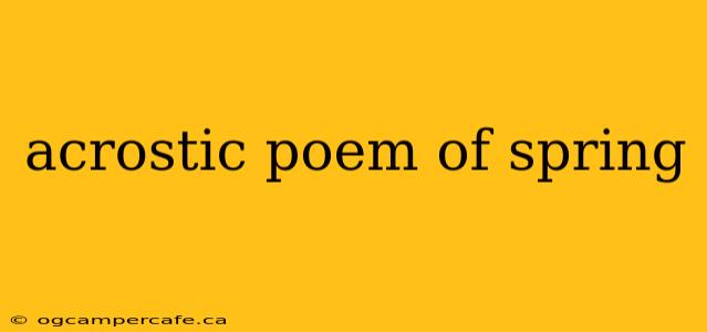 acrostic poem of spring