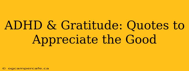 ADHD & Gratitude: Quotes to Appreciate the Good