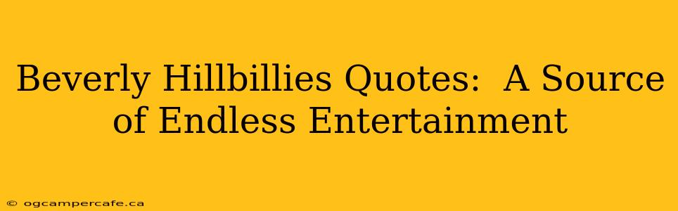 Beverly Hillbillies Quotes:  A Source of Endless Entertainment