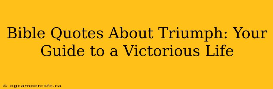 Bible Quotes About Triumph: Your Guide to a Victorious Life