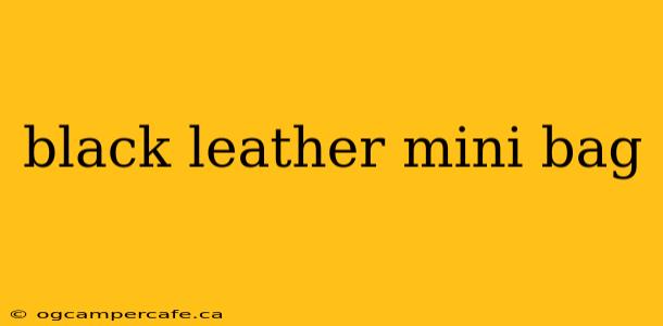 black leather mini bag