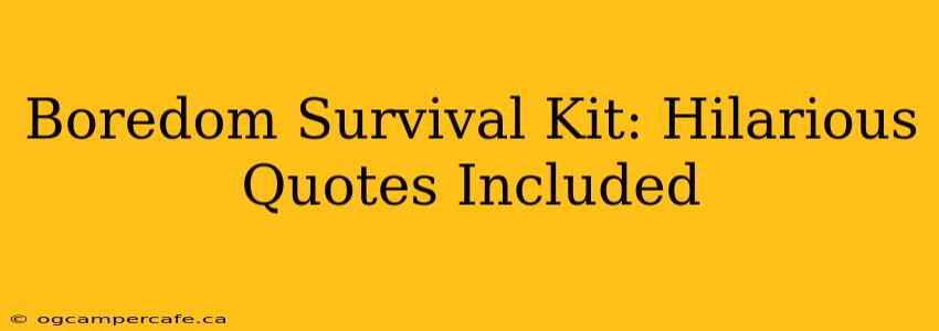 Boredom Survival Kit: Hilarious Quotes Included