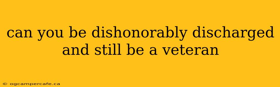can you be dishonorably discharged and still be a veteran
