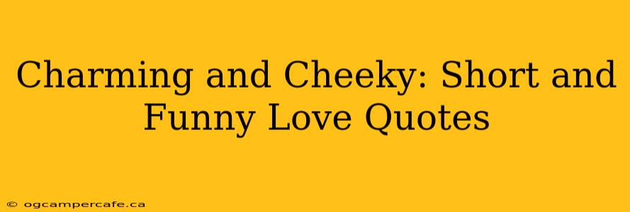 Charming and Cheeky: Short and Funny Love Quotes
