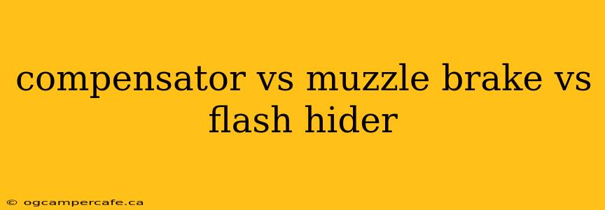 compensator vs muzzle brake vs flash hider