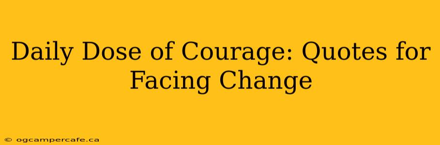 Daily Dose of Courage: Quotes for Facing Change