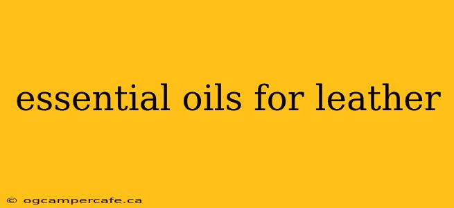 essential oils for leather