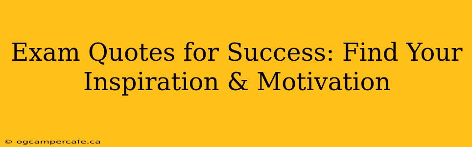 Exam Quotes for Success: Find Your Inspiration & Motivation