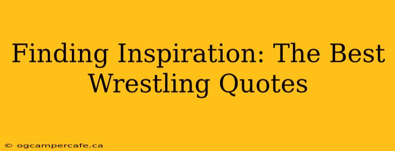 Finding Inspiration: The Best Wrestling Quotes