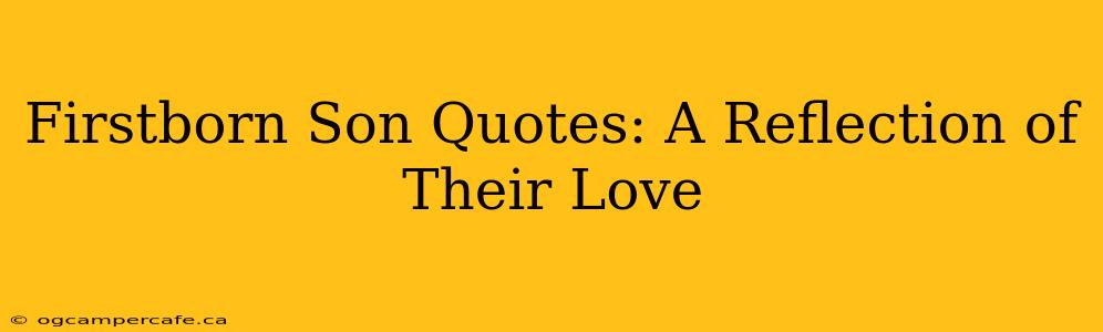Firstborn Son Quotes: A Reflection of Their Love
