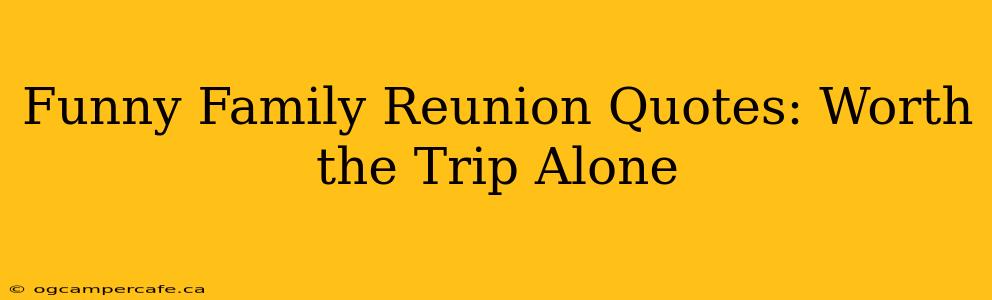 Funny Family Reunion Quotes: Worth the Trip Alone