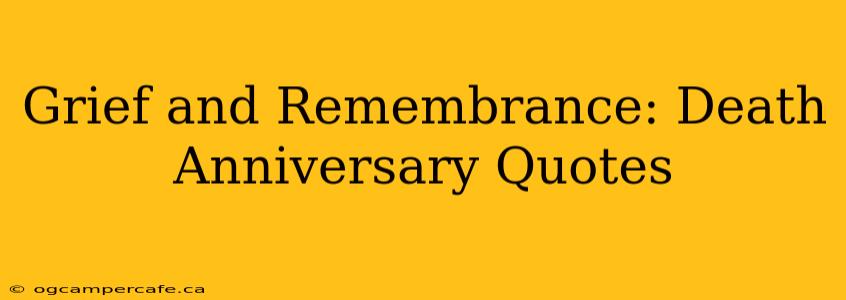 Grief and Remembrance: Death Anniversary Quotes