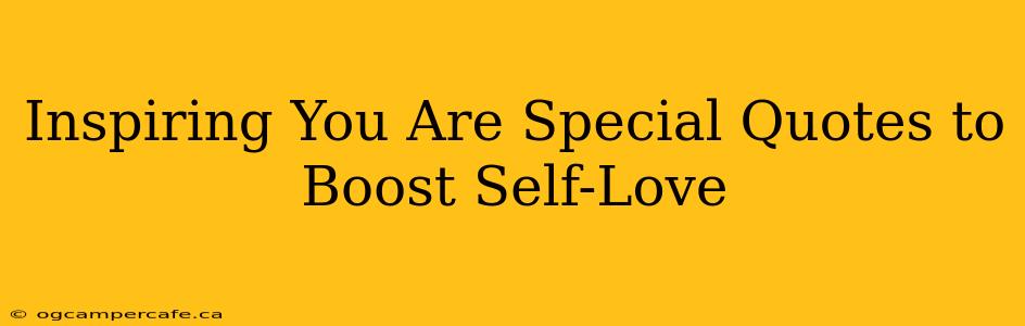 Inspiring You Are Special Quotes to Boost Self-Love