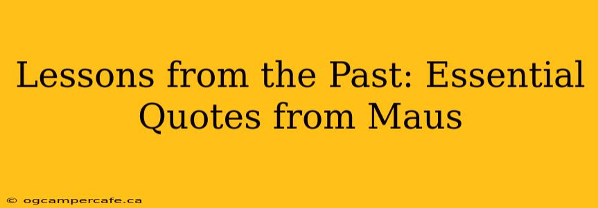 Lessons from the Past: Essential Quotes from Maus