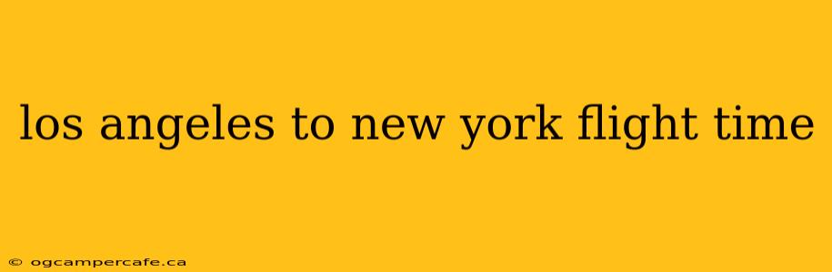 los angeles to new york flight time