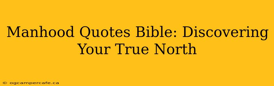 Manhood Quotes Bible: Discovering Your True North