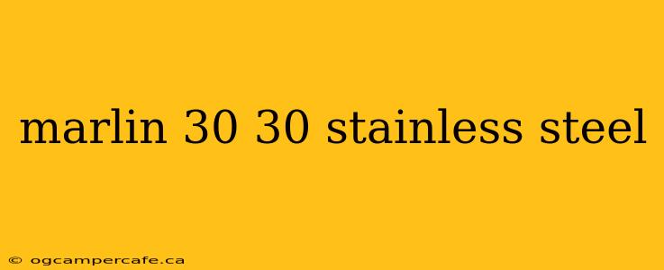 marlin 30 30 stainless steel