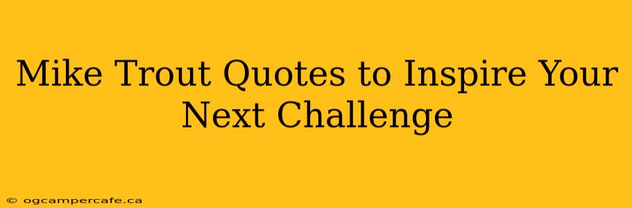 Mike Trout Quotes to Inspire Your Next Challenge