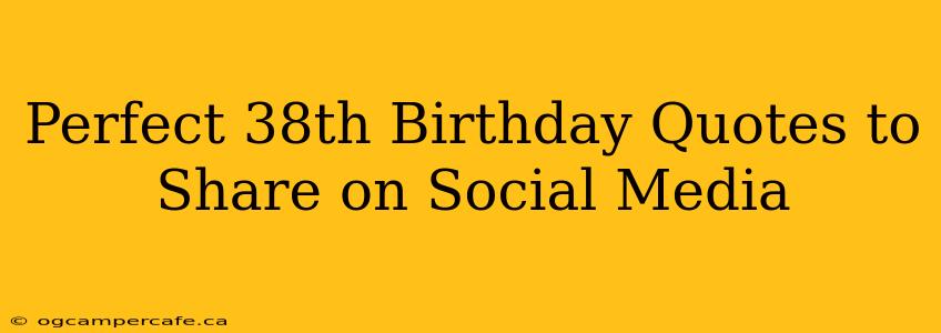 Perfect 38th Birthday Quotes to Share on Social Media