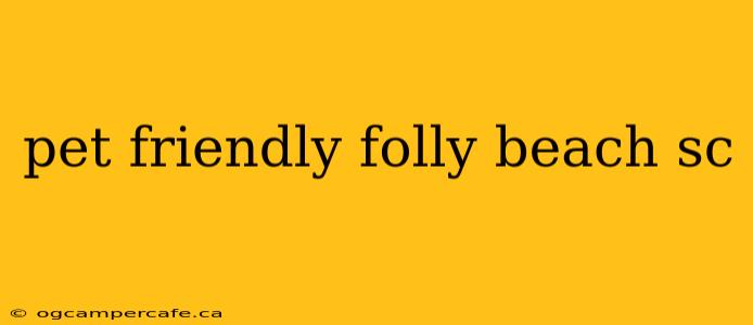 pet friendly folly beach sc
