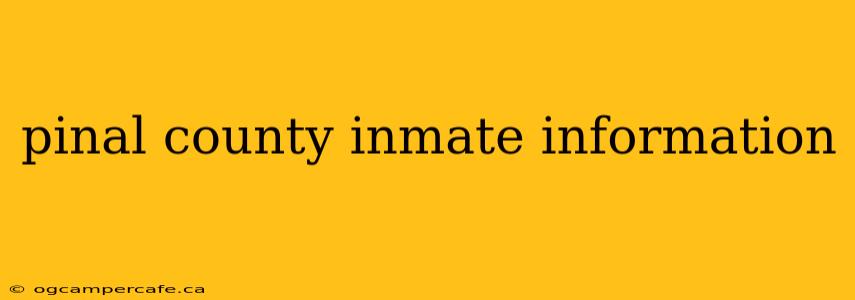 pinal county inmate information