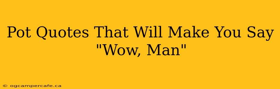 Pot Quotes That Will Make You Say "Wow, Man"