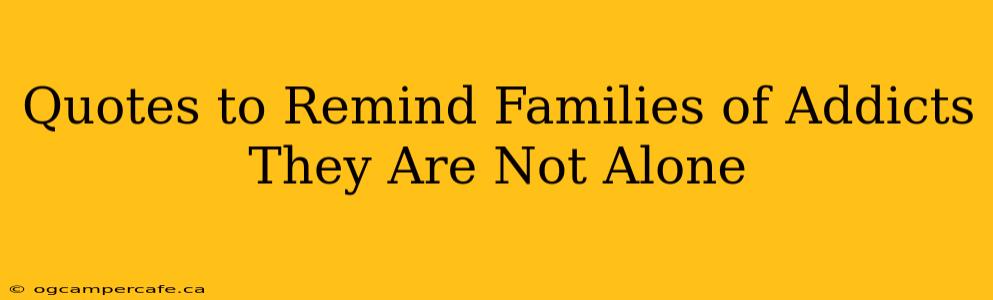 Quotes to Remind Families of Addicts They Are Not Alone