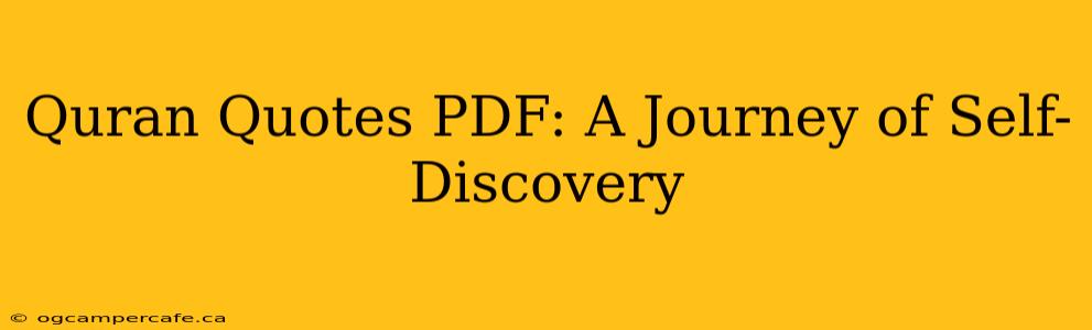 Quran Quotes PDF: A Journey of Self-Discovery