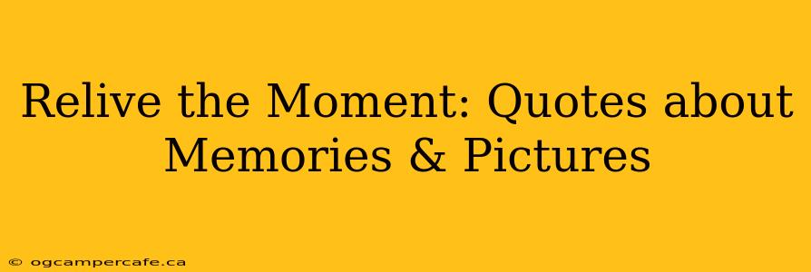 Relive the Moment: Quotes about Memories & Pictures