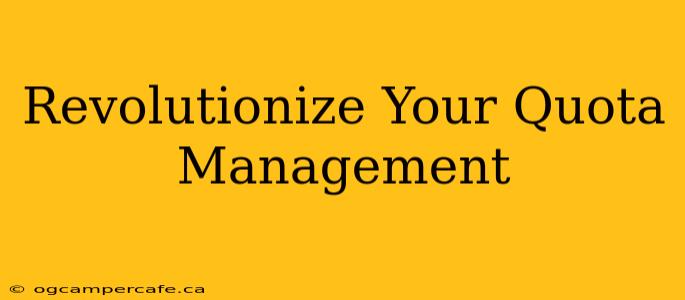Revolutionize Your Quota Management