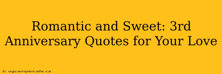 Romantic and Sweet: 3rd Anniversary Quotes for Your Love