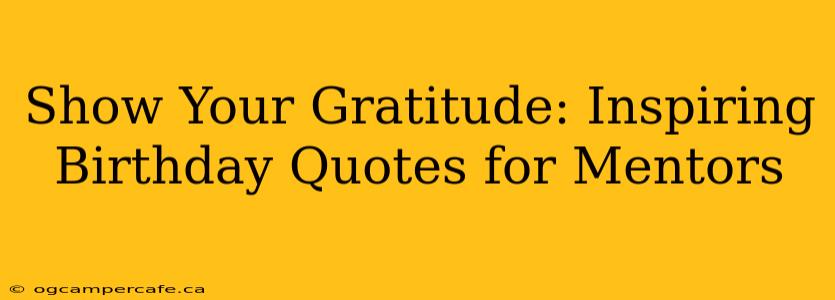 Show Your Gratitude: Inspiring Birthday Quotes for Mentors