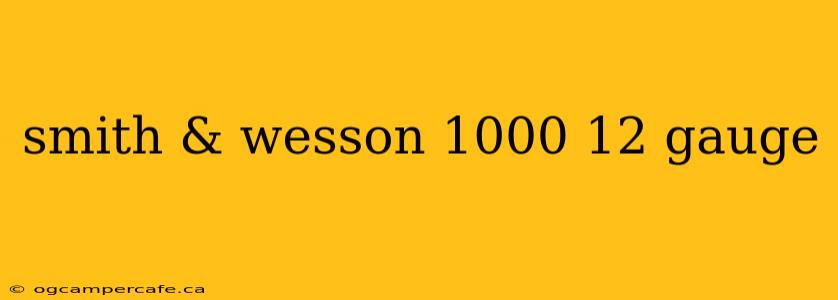 smith & wesson 1000 12 gauge
