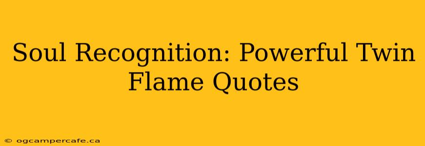 Soul Recognition: Powerful Twin Flame Quotes