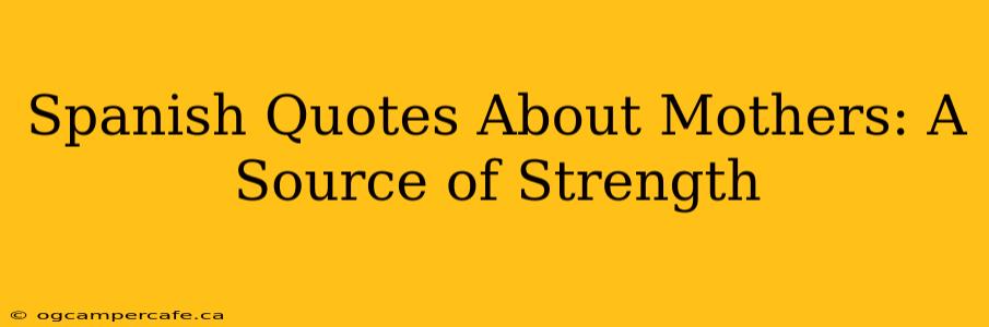Spanish Quotes About Mothers: A Source of Strength
