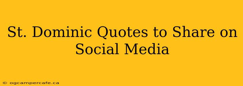 St. Dominic Quotes to Share on Social Media