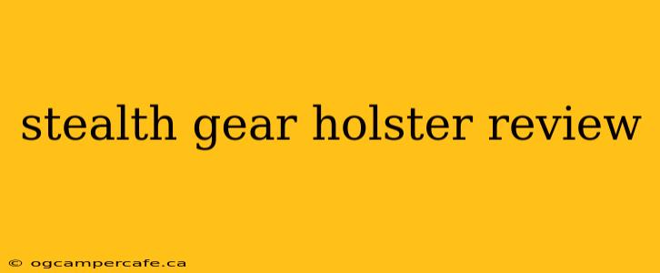stealth gear holster review