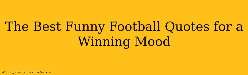 The Best Funny Football Quotes for a Winning Mood