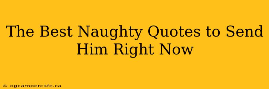 The Best Naughty Quotes to Send Him Right Now