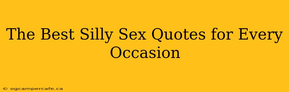 The Best Silly Sex Quotes for Every Occasion