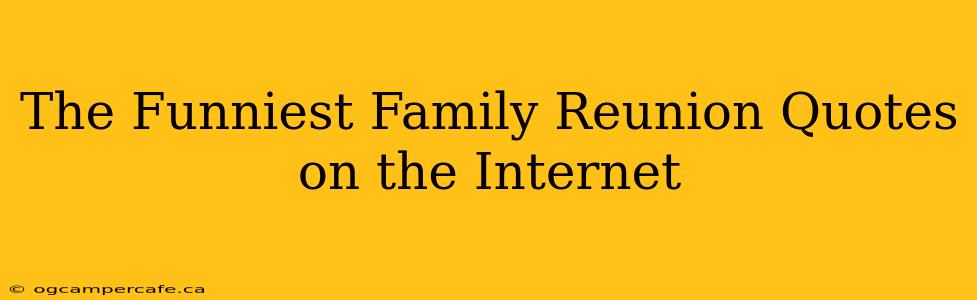 The Funniest Family Reunion Quotes on the Internet