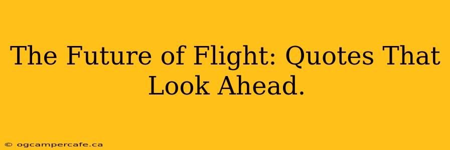 The Future of Flight: Quotes That Look Ahead.