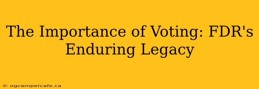 The Importance of Voting: FDR's Enduring Legacy