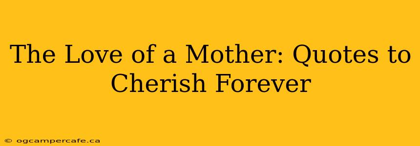 The Love of a Mother: Quotes to Cherish Forever