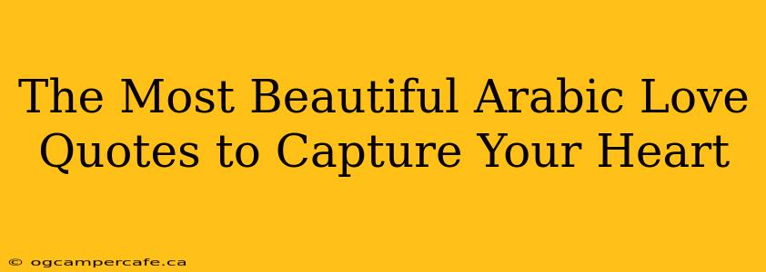 The Most Beautiful Arabic Love Quotes to Capture Your Heart