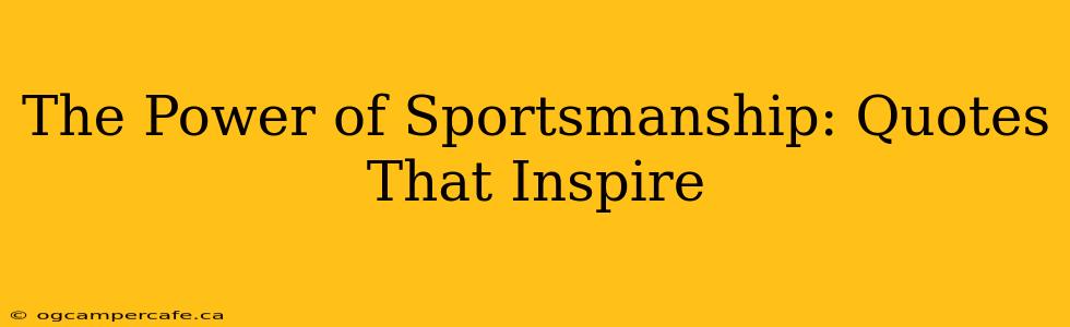 The Power of Sportsmanship: Quotes That Inspire