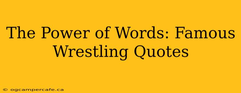 The Power of Words: Famous Wrestling Quotes